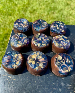 9-pack of "Microcosmic TowerBusters" -Coiled Super Seven Amethyst, Petalite, Lepidolite, Kyanite, Garnet, Selenite, Tourmalines, Quartz Sand + MMSSO matrix