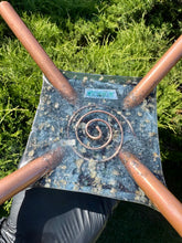 The "Medium Giza Mini-Chembuster" - 4.75x4.75" base with copper Earth Pipes- home orgonization and sky-ionizer