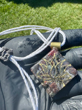 The “Quadrangle” Orgone Amulet- Auric Field Protection- 18k gold grid