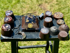The “Family Pack” - 8-Sided Radionics Large Giza  (15 Hz), 6 Towerbusters, Smart Meter & Wi-Fi/Microwave Shields, 1 Amulet, 2 phone shields & 3 Freebies, 6 for repeat buyer ($243 in savings!)