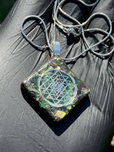 The “Quadrangle” Orgone Amulet- Auric Field Protection- 18k gold grid