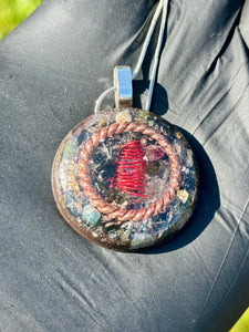 The “Tensor Ring Sun Disc” Orgone Amulet - Aura Protection