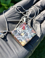 The “Quadrangle” Orgone Amulet- Auric Field Protection- 18k gold grid
