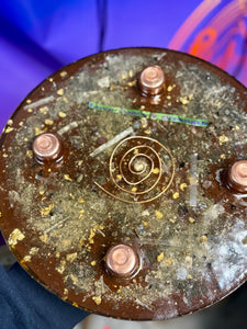 The "Medicine Wheel" Charging Plate- 6 lbs, for food, water, plants, crystals, electronics, summoning rain, etc.