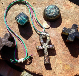 The "Small Ankh" Orgone Amulet- Aura Protection