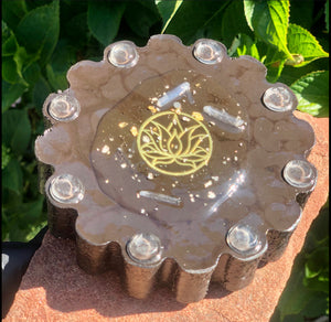 The “Flower” - Small Charging Plate for water, food, plants, supplements 💦✨🌀