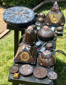 The “Big House” Combo Pack- 5 Radionics devices (Two 30k Hz, Three 15 Hz) + Appliance Shields & 8-sided Large Giza- ($350 in savings)