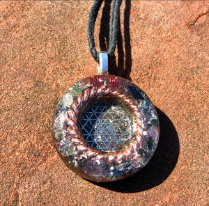 The “Tensor Ring Unity Circle" Orgone Amulet - Aura Protection