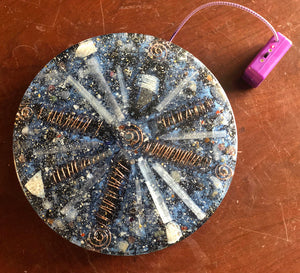 The "Medicine Wheel Equalizer”- 6 lb Radionics/Orgone Charging Plate, Tensor Ring, for food, water, plants, crystals, electronics, etc