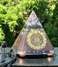 The "Nubian Chakra Equalizer" - 8 Sided, 15Hz or 30k Hz Radionics Orgone Pyramid + Tensor Ring