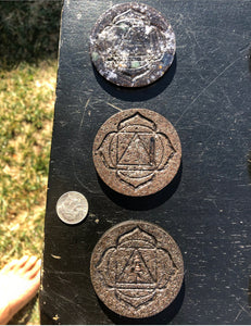 The “Orgone Phone Shield" - Jumbo Heart, Luna, Chakra symbols or 🌸 of Life